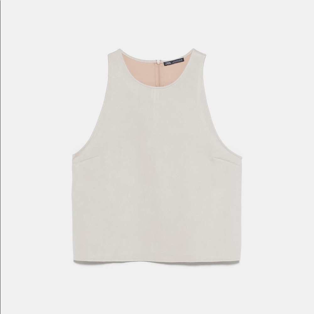 2/$20 🤍 ZARA Faux Suede Halter Top 🤍